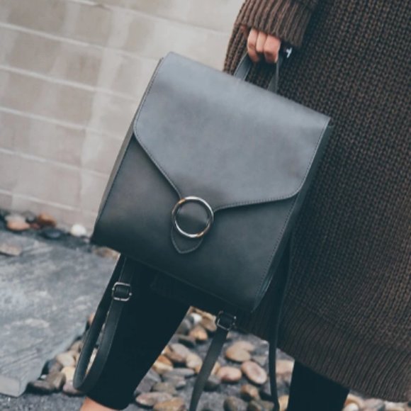 Fashion Women Backpack 2021 PU Leather Retro Female bag schoolbags Teenage Girl